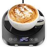 Accwork Coffee Mug Warmer, Electric Beverage Warmer, Smart Cup Warmer for Home& Office Desk with Gravity Sensor, 9 Temp Settings, 1-9H Auto-Off Timer for Coffee, Tea, Milk (Black)
