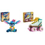 LEGO | Disney Stitch Building Toy for 9 Plus Year Old Kids, Girls & Boys, Playset & Creator 3in1 Retro Roller Skate to Mini Skateboard Toy to Boom Box Radio, Set for 8 Plus Year Old Girls, Boys & Kid