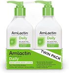 AmLactin Daily Moisturizing Lotion for Dry Skin – 7.9 oz Pump Bottles (Twin Pack) – 2-in-1 Exfoliator-Body Lotion with 12% Lactic Acid, Dermatologist-Recommended (Packaging May Vary)