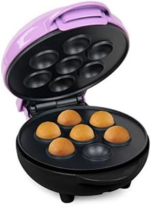 Nostalgia MyMini Cake Pop Maker, Compact Dorms, Apartments, Non-Stick Cooking Surface Makes 7 Mini Treats Easy-to-Clean, Perfect for Bite-Sized Desserts or Snacks, Keto Friendly, Purple