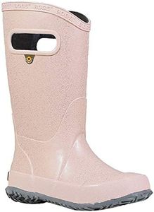 Bogs Kids Rainboot Print Waterproof Rain Boot, Glitter-Rose Gold, 10 US Unisex Toddler