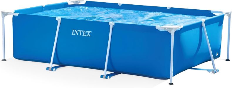 Intex Metal Frame Rectangular Pool 300x200x75cm – 3834L, Blue, Puncture-Resistant