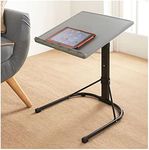 MND Dealings Elegant Spaceways Adjustable Table - Grey & Black it's ready for any Laptop, Computer, Desk,PC Desks Space-Saving with Metal legs for Home Office