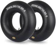 GICOOL 20x8.00-8 20x10.00-8 Inner Tubes, 2 Pack with TR4 Valve Stem, Heavy-Duty Replacement Tubes for Lawn Mowers, Tractors, Riding Mowers, Golf Carts, Scooters, Go Karts, Wagons, Garden Trailers