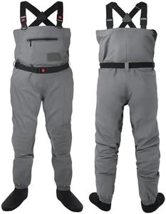 DikaSun Breathable Waders for Men Women, Stocking Foot Waterproof Chest Waders, Lightweight Waders for Fly Fishing