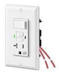 DEWENWILS 20A GFCI Outlet, Tamper-Resistant Electrical Outlet, GFCI Switch Combo with LED Indicator Light, Weather Resistant Ground Fault Outlet, Self-Test with LED Indicator, ETL Listed, White