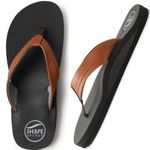 SHAPECRUNCH Men Arch Support Slippers - Ortho Slippers With Mcr Sole To Reduce Pressure On Feet, Joints, And Back (Tan, Numeric_8)