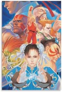 DFJHAZGT Street Fighter II Game Posters Game Classic Fighting Poster Cool Anime Aesthetic Poster Canvas Art Poster And Wall Art Picture Print Modern Family Bedroom Decor Posters 12x18inch(30x45cm)
