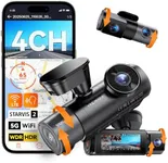 Vantrue N5S 4 Channel WiFi 360 Degree Dash Cam, STARVIS 2, IR Night Vision, 2.7K+1080P*2+1440P Front Rear Inside Dashcam, Voice Control, GPS, LTE Support, 24 Hours Parking Mode, Support 1TB Max