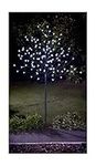 Spot on Dealz® 1.8m Cherry Blossom Tree Outdoor Christmas Decorations 352 White LED Tree Lights with Metal Flat Base Garden Ornaments for Home Xmas Display Indoor