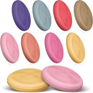 Libima 8 Pcs Wiggle Seat for Sensory Kids Inflated Wobble Cushion Sensory Seat Flexible Seating for Classroom, Balance Disc with Needle Pump Wobble Cushion for Kids Children (Multiple Color)