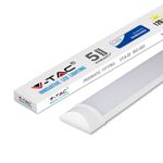 V-TAC LED Batten Light | 20W 2Ft LED Tube Lights 6500K White | Wall and Ceiling Batten Light | Shed Light, Kitchen and Garage Lighting | 2Ft - 60cm Samsung LED Tube Light