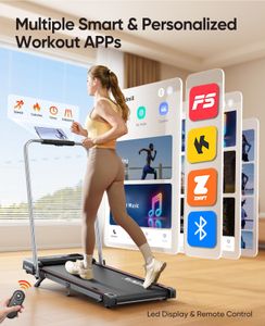 RUNIMON 6-in-1 Folding Treadmill – Compact Home Fitness Machine