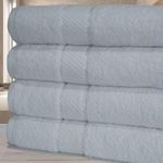 KNIGHTS BRIDGE Luxury Egyptian Cotton Bath Sheet Set, 80x140 cm, Pack of 4 Super Soft Absorbent Jumbo Towels (White)