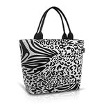 Gloppie Lunch Bags for Women Leakproof Lunch Box Cooler Bag Insulated Lunch Tote Reusable Lunch Bag Adults Lunch Pail Meal Prep for Office, Work Thermal & Waterproof Zebra Leopard