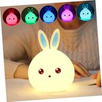 GLOWSERIES Rabbit Lamp Touch Dimming Bedside Lights Bunny Lamp Tap Lights Kids Night Lights Nursery Night Light Touch Light Kid Night Light