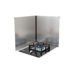 Splatter Shield for Cooking Tall 3 Sided Splatter Guard for Stove Top and Frying Pan, Anti Grease Splatter Screen for Kitchen Backsplash Wall Protector to Be Used on Stove, Stainless Steel