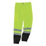 GloWear 8910BK ANSI Black Bottom High Visibility Lime Mesh Reflective Safety Pants, Large/ X-Large