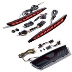 Astra Depot Full Set Replacement for Rear Brake Turn Signal Tail Light Assembly Pilot Lamp + Fog Lights Rear LED Red Lens Lower Bumper Reflector Tesla Model Y Accessories 2020-2022 2023