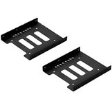 (Pack of 2) 2.5'' to 3.5'' Metal SSD HDD Mounting Frames Kits Mount Kit Hard Disk Drive Holder Dock < Screws included >=