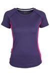 Mountain Warehouse Endurance Womens T-Shirt - IsoCool Ladies Top, UV Protection UPF30+ Tee, Breathable & High Wicking - for Spring Summer, Running, Travelling Purple 16