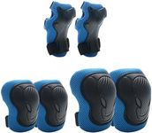 Kids Knee Pads,Elbow Pads,Toddler Protective Gear Set with Wrist Guards 6 in 1,suitable Roller Skates Cycling Skateboard,Scooter Riding Sports, Inline Skatings,Volleyball,BMX Bike(Blue Bull-XS)