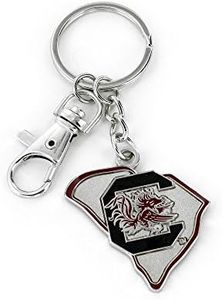 aminco NCAA South Carolina Fighting Gamecocks Heavyweight Home State Design Keychain, Team Color, 5 (CCP-KT-473-08)