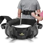 Transfer Belt Fle to unlock - 50" holds up 500 LBS - or Lifting Seniors - Gait Belt With 6 Handles - Great lift belt for elderly, therapy, handicap etc. walking and standing - easy buckBy medical king