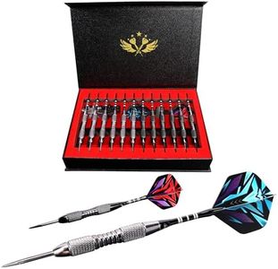 WINSDART Darts Metal Tip Set,Steel Tip Darts,12pcs 22g,Gift Box,Mens Gifts