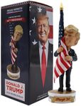 unp Donald Trump Bobblehead | (Trump Holding American Flag - Cloth Flag Included)?