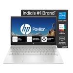 HP Pavilion, 12th Gen Intel Core i5-1235U, 16GB DDR4, 512GB SSD, (Win 11, Office 21, Silver, 1.41kg) IPS, BrightView, 14-inch(35.6cm) FHD Laptop, Intel Iris Xe Graphics, HD camera, Backlit KB,dv2014TU