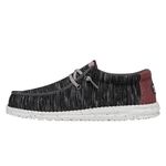 Hey Dude Men's Wally Jersey Moccasin, Black, 10.5 UK