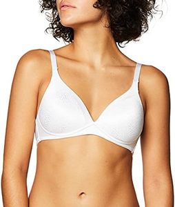 Warner's Women's Blissful Benefits Back-Smoothing Comfort Wireless Lift T-Shirt Bra W4013, White, 34B