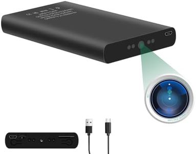 HD 1080P Spy Camera Power Bank 10000mAh Portable Hidden Mini Camera Motion Detection Night Vision Video Recorder Security Nanny Cam for Home Room Office No WiFi