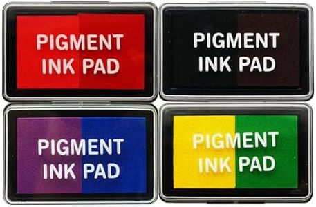 Miuggue 8 Colors Ink Pad, Oil-Based Waterproof Stamp Pad for Rubber Stamps, Craft Supplies for Scrapbooking, Card Making, Paper, Wood & Fabric
