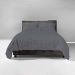 QuickZip Duvet Cover with Zipper Closure – Ultra Soft Long-Staple 100% Cotton, Oeko-Tex Certified, Durable Interior Corner Ties, Corner Clips (King/Cal King (1 Piece), Slate Gray (Sateen))