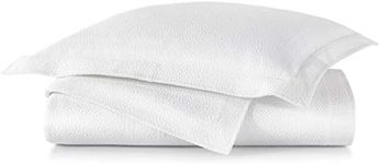 Peacock Alley Montauk Matelass Coverlets - 100% Egyptian Cotton in 4 Luxurious Color Options with Pebble Texture - California King (White)