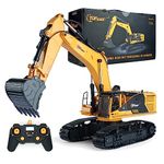 Top Race 22 Channel Hobby Grade Remote Control Excavator, Construction Vehicle RC Tractor, Carries 180 Lbs, Diggs 1.1 Lbs Per Cubic Inch, Use with Our RC Dump Truck