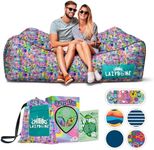 Chillbo x TrippyDraws Lazybone Inflatable Couch - Ultimate Inflatable Lounger for Maximum Chill - The Perfect Blow Up Couch for Music Festivals