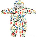 Toddler Rain Suit Baby Rain Suit with Hood Waterproof Coverall One Piece Rain Suit Kids (1-7 Years)