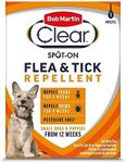 Bob Martin Clear Flea & Tick Spot On Repellent Treatment for Small Dogs and Puppies, 4 Week Protection