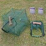 BRILISLE 2PCS Crab Trap Fish Trap Minnow Trap Lobster Trap Crab Pot net Traps Crab Snare; Crawfish Catfish Shrimp Bait Trap;Crabbing Equipment Blue Crabs Lobster Portable Collapsible Trap gs66