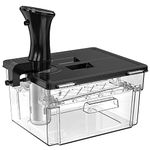 Sous Vide Container, Integrated Lid & Rack, No Additional Custom Parts Required, Compatible with Most Sous Vide Cookers for Kitchen, 11 Liters