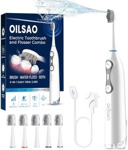 Electric Toothbrush with Water Flosser for Adults, Sonic & Cordless 3-in-1