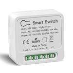 Suraksha Security Systems16A Smart Wireless WIFI Switch Work with Alexa, Google home and Smart life app, White, Pack of 1