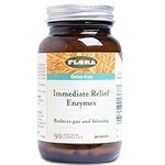 Flora Health Immediate Relief Enzymes with Lactase, Enhances Digestion & Provides Relief for Lactose Intolerance, Gluten-Free, Non GMO, 90 Vegetarian Capsules, Glass Bottle