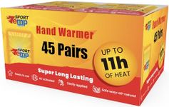 Hand Warmers (45 Pairs) - Up to 11 Hours of Heat, Super Long Lasting - Safe, Easy, All Natural - Air Activated, for Body, Hands & Toes - Odorless Hot Hand Warmer - Sport Temp