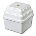 Casket Depot: Premium Polymer White Urn Vault, Ground Burial for One Adult Cremation Urn, Ensuring Durable & Secure Cemetery Interment