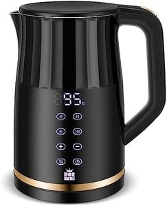 ForMe Stainless Steel Kettle 1.7 L Temperature Selection 40-100 °C I LED Digital Temperature Display 7 Colours LED Lighting I Teapot Tea Kettle I Keep Warm Function I BPA Free