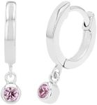 s.Oliver 32013754 Children's Earrings Silver with 2 Zirconia, Silber 925, Sterling Silver, Cubic Zirconia